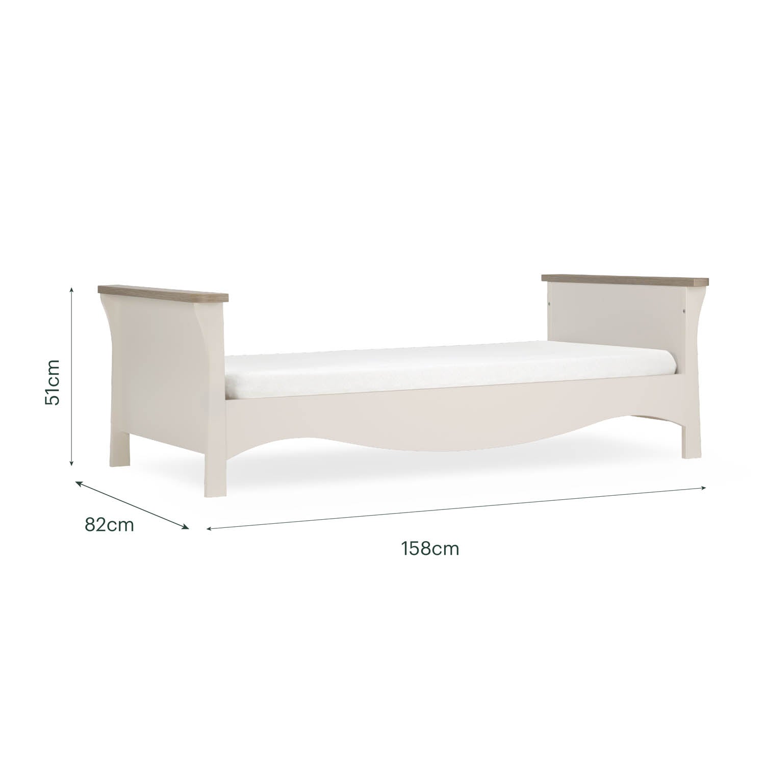 CuddleCo Clara Toddler Bed - Cashmere and Ash