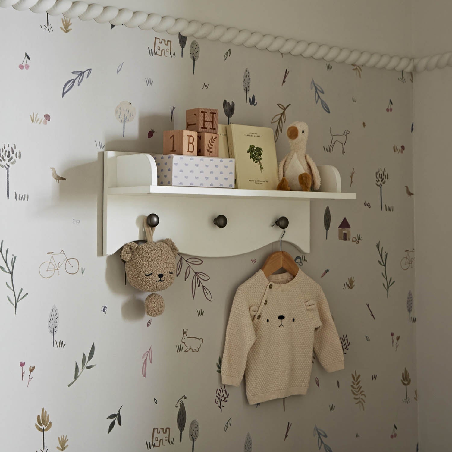 CuddleCo Clara Nursery Shelf - White and Ash