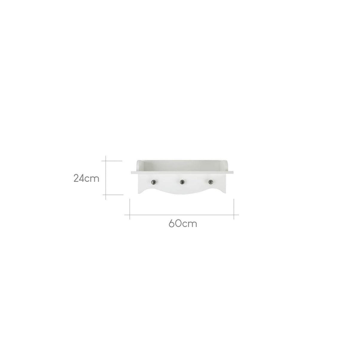 CuddleCo Clara Nursery Shelf - White and Ash