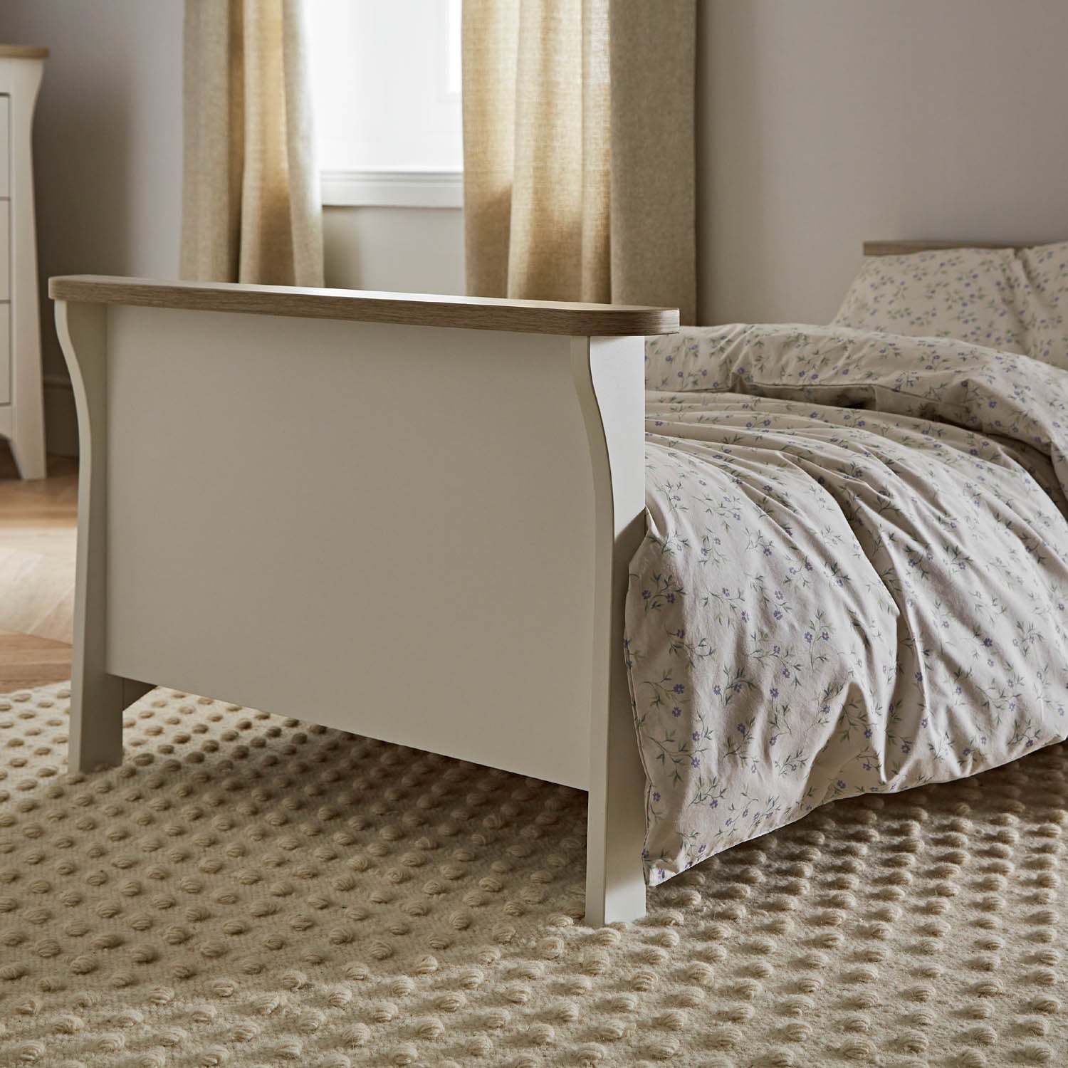 CuddleCo Clara Toddler Bed - White and Ash