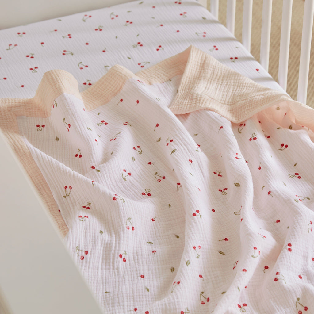 CuddleCo Comforter Blanket - Ditsy Cherry