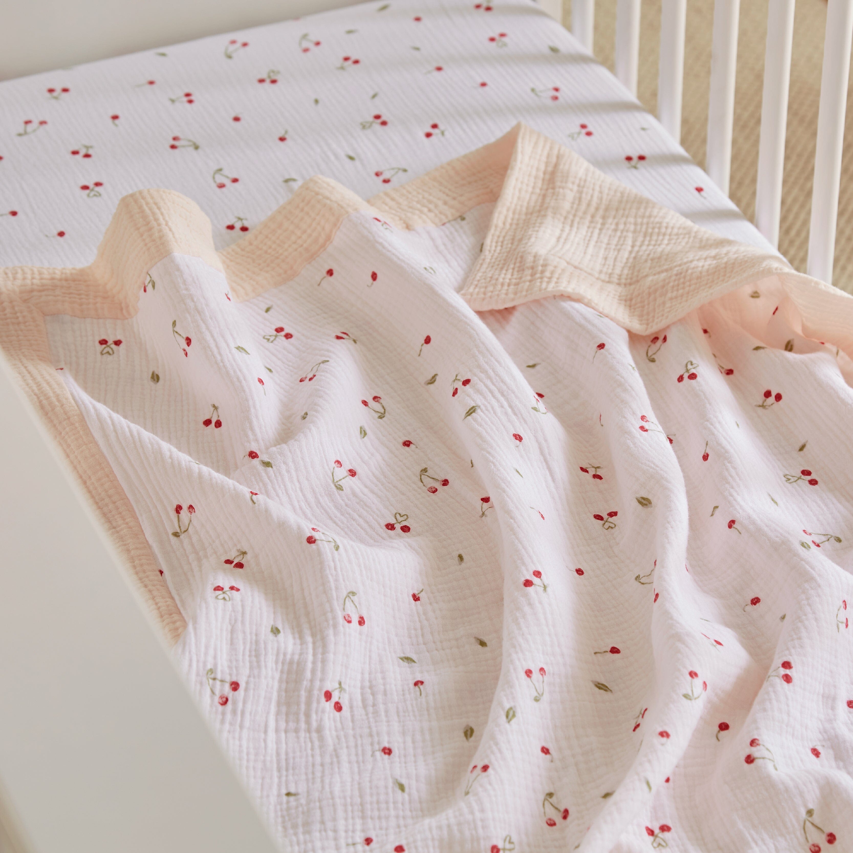 CuddleCo Comforter Blanket - Ditsy Cherry