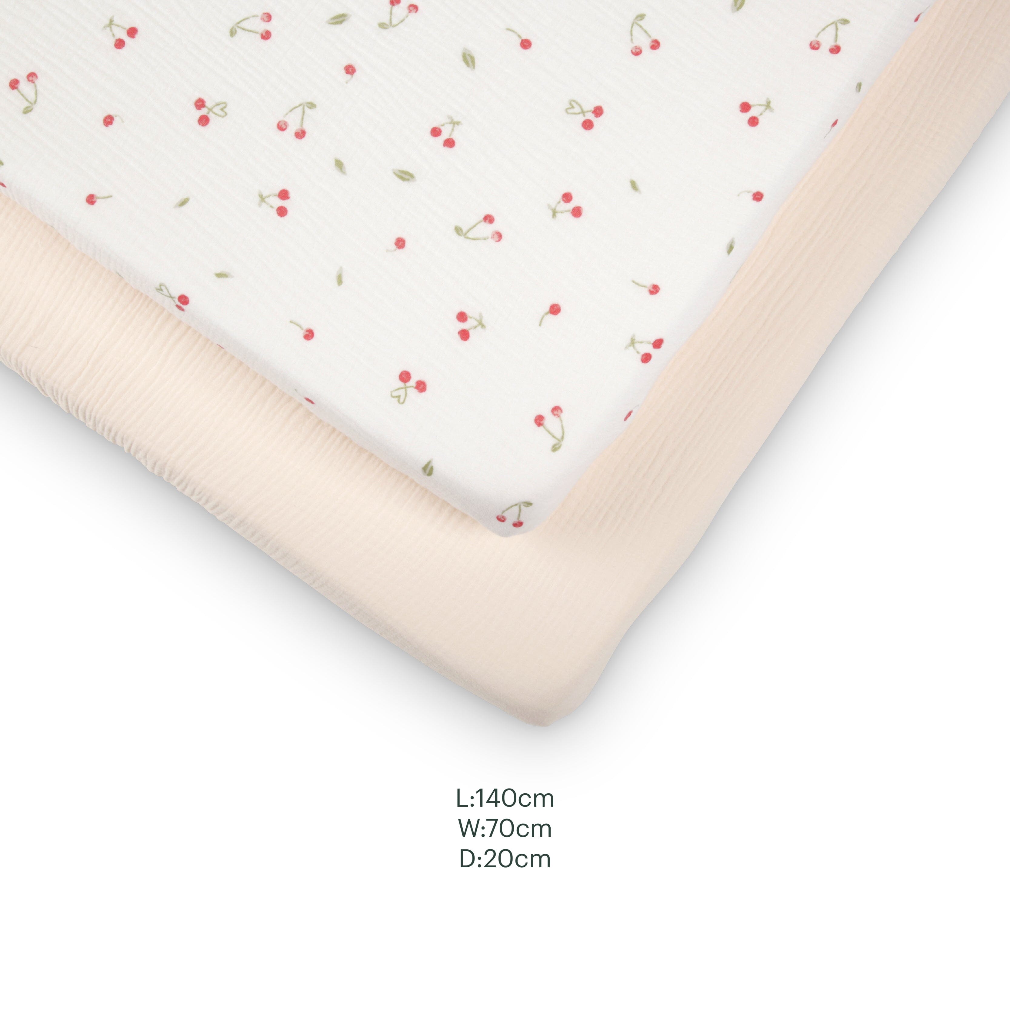 CuddleCo 4 Piece Cot Bed Bedding Set - Ditsy Cherry
