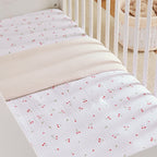 CuddleCo 4 Piece Cot Bed Bedding Set - Ditsy Cherry
