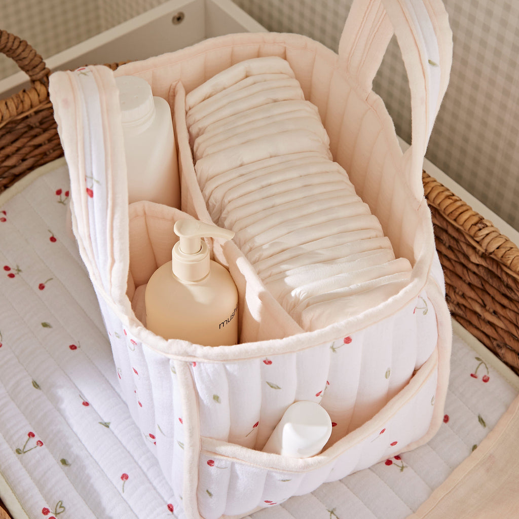 CuddleCo Nappy Caddy - Ditsy Cherry