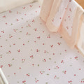 CuddleCo 2 Pack Universal Crib/Co-Sleeper Sheets - Ditsy Cherry