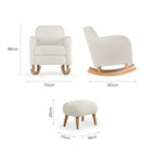 CuddleCo Etta Nursing Chair & Footstool - Bouclé Off White