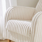 CuddleCo Etta Nursing Chair - Faux Fur Cream