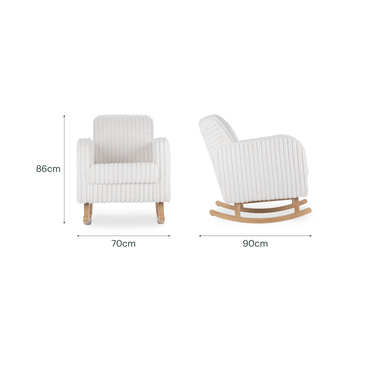 CuddleCo Etta Nursing Chair - Faux Fur Cream