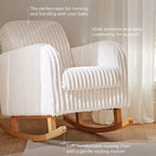 CuddleCo Etta Nursing Chair - Faux Fur Cream
