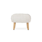 CuddleCo Etta Nursing Chair & Footstool - Faux Fur Cream