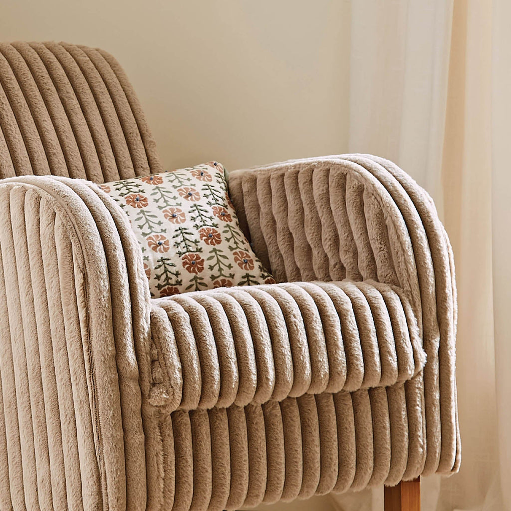 CuddleCo Etta Faux Fur Nursing Chair - Mink