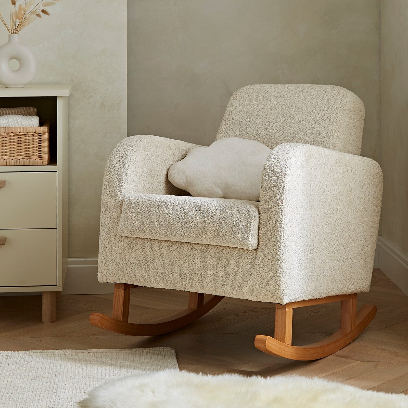 CuddleCo Etta Nursing Chair - Bouclé Mushroom