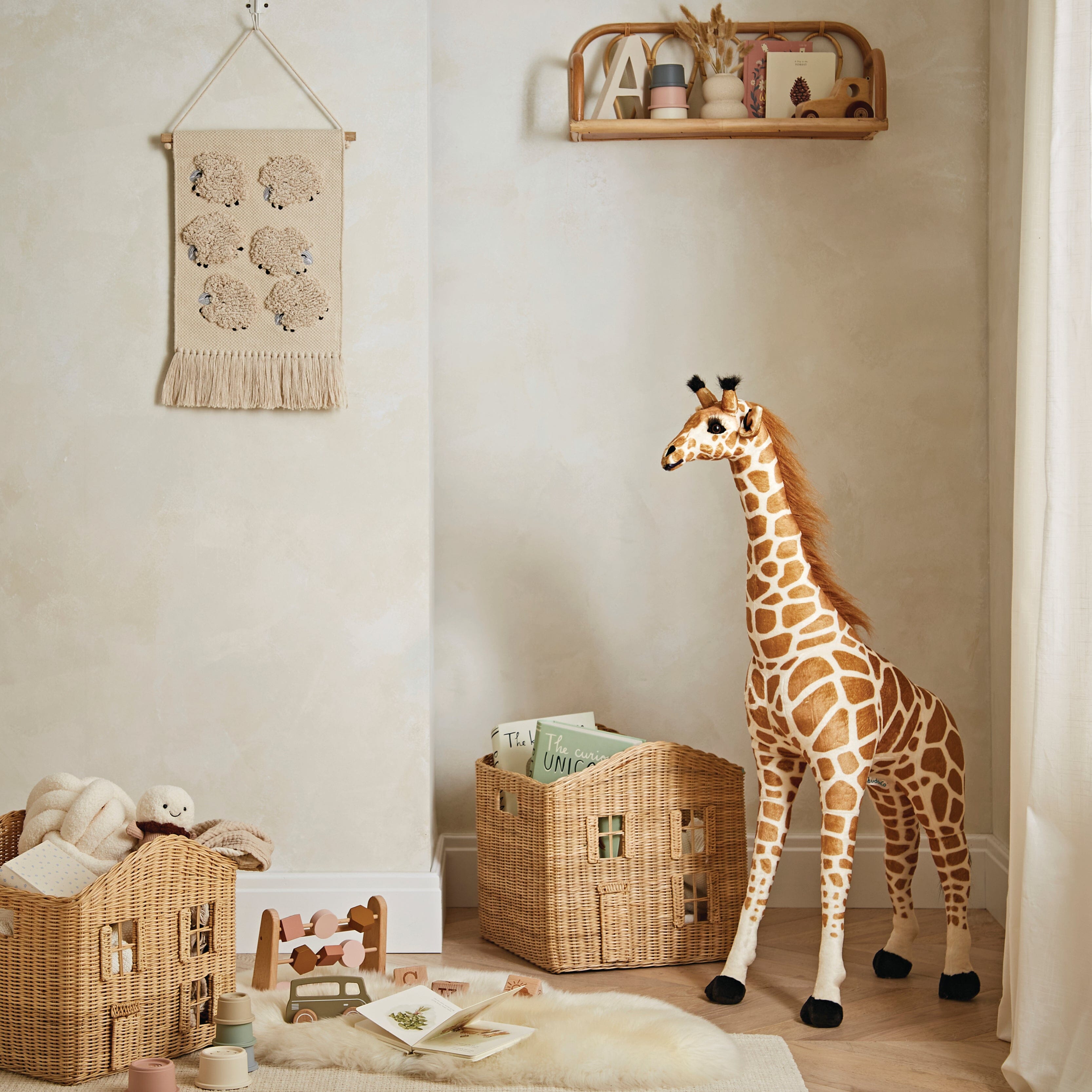 CuddleCo Small Standing Giraffe Stuffed Animal 100cm