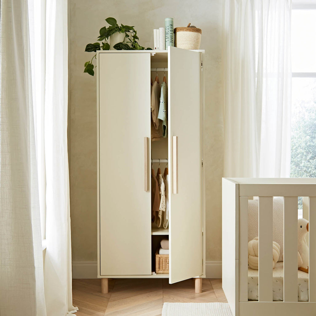 CuddleCo Harper Wardrobe - Cream & Ash