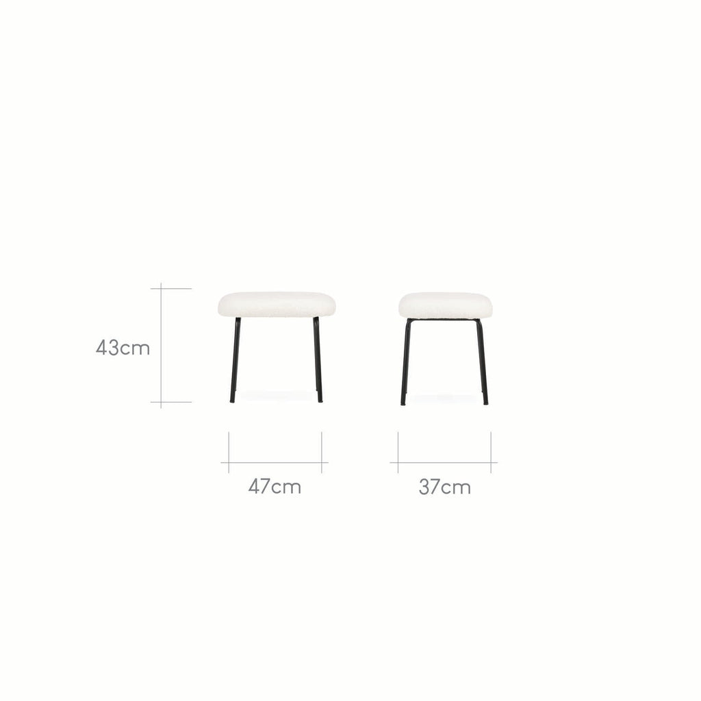 CuddleCo Marley Nursing Chair and Footstool - Teddy Off White