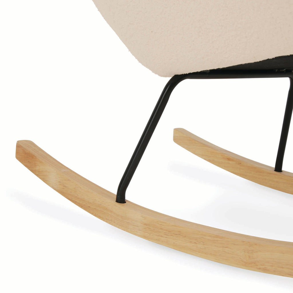 CuddleCo Marley Nursing Chair and Footstool - Teddy Light Beige