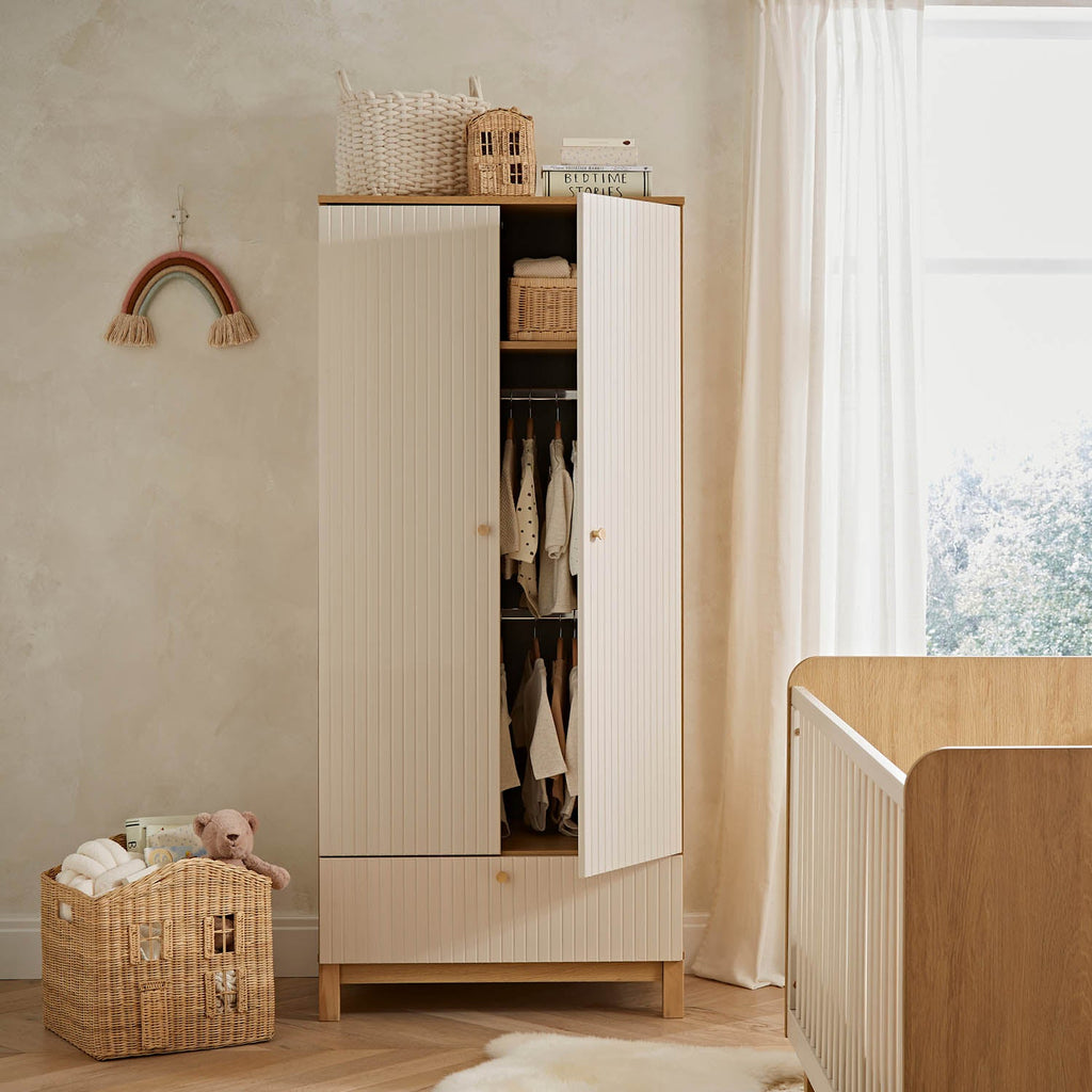 CuddleCo Remi Wardrobe - Oak & Cashmere