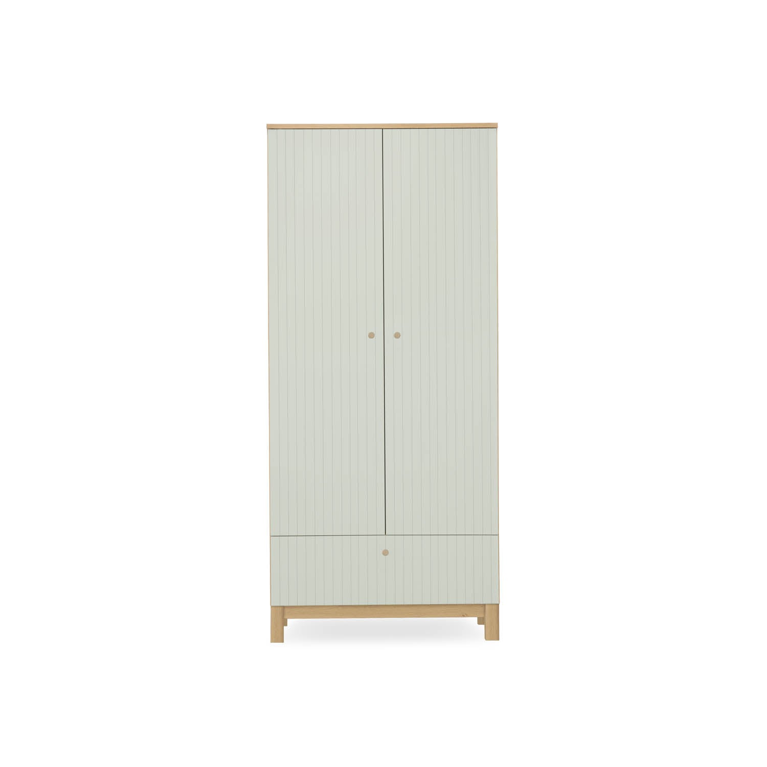 CuddleCo Remi Wardrobe - Oak & Green