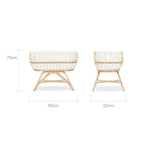 CuddleCo Aria Rattan Crib - Natural