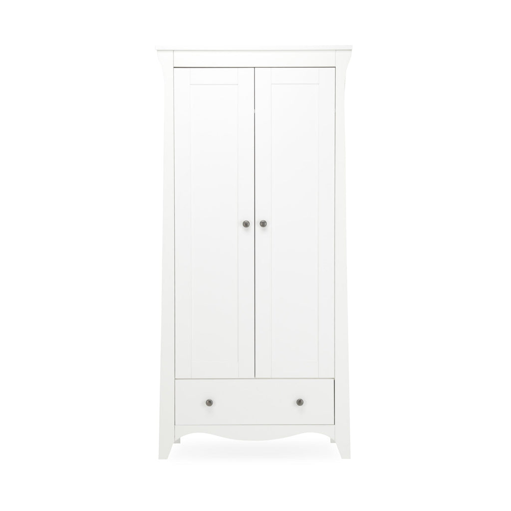CuddleCo Clara 2 Door Double Wardrobe - White