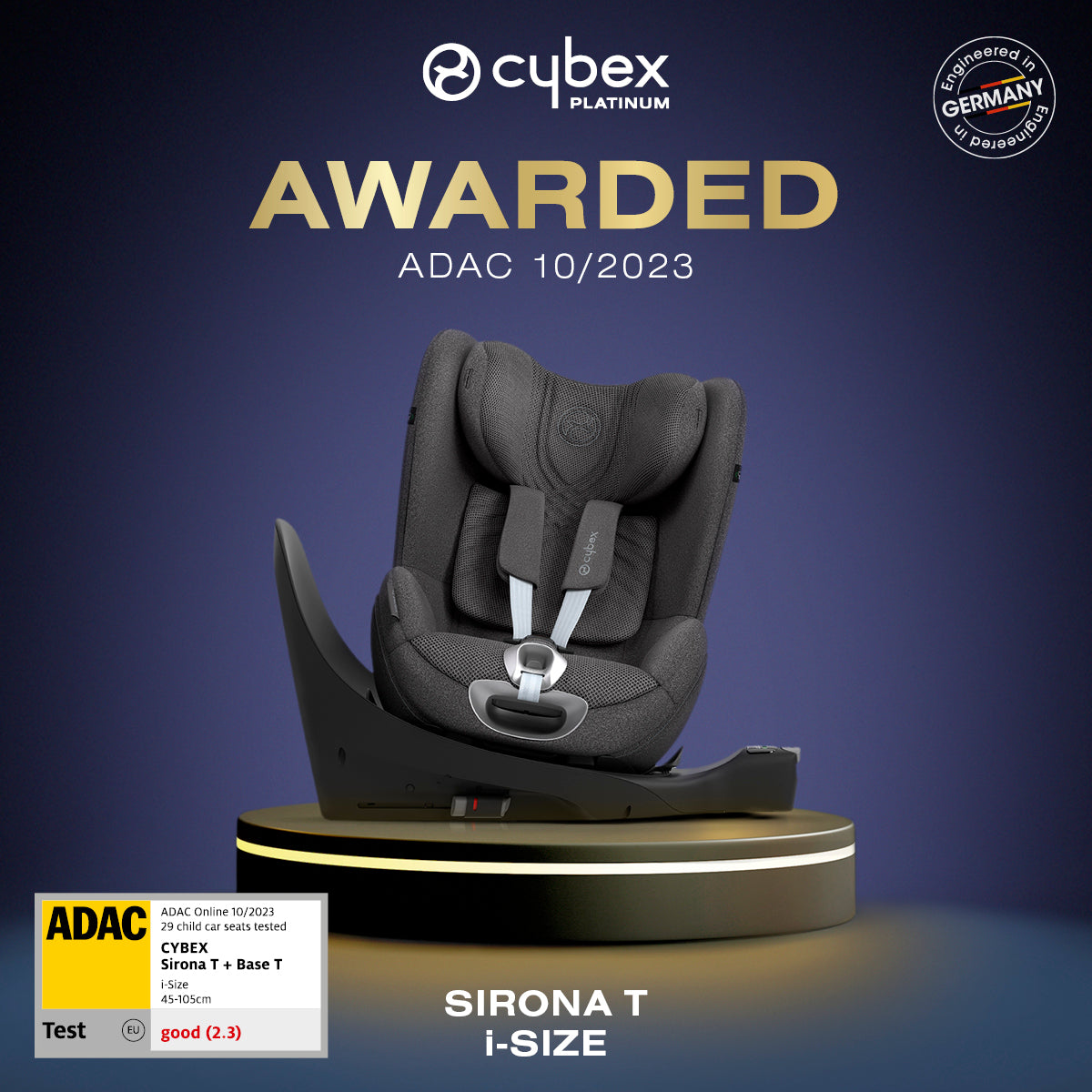 Cybex Sirona T i-Size Car Seat - Sepia Black