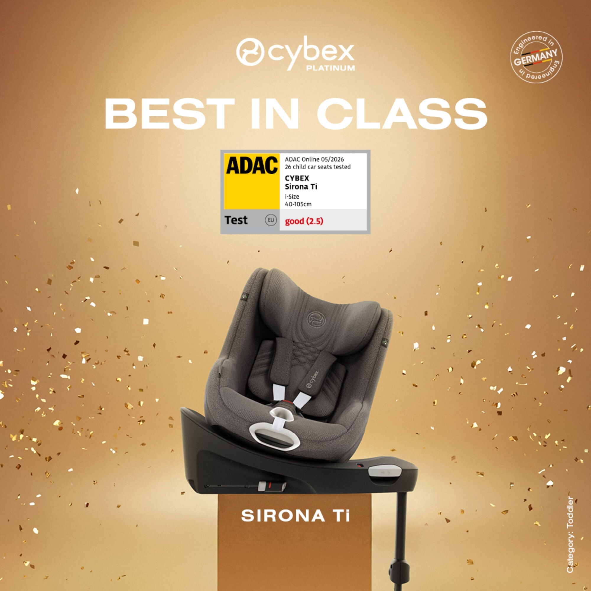 Cybex Sirona Ti i-Size 360° Car Seat with ISOFIX Base - Peach Pink