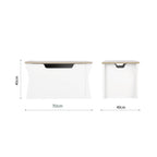 CuddleCo Clara Storage Box - White and Ash