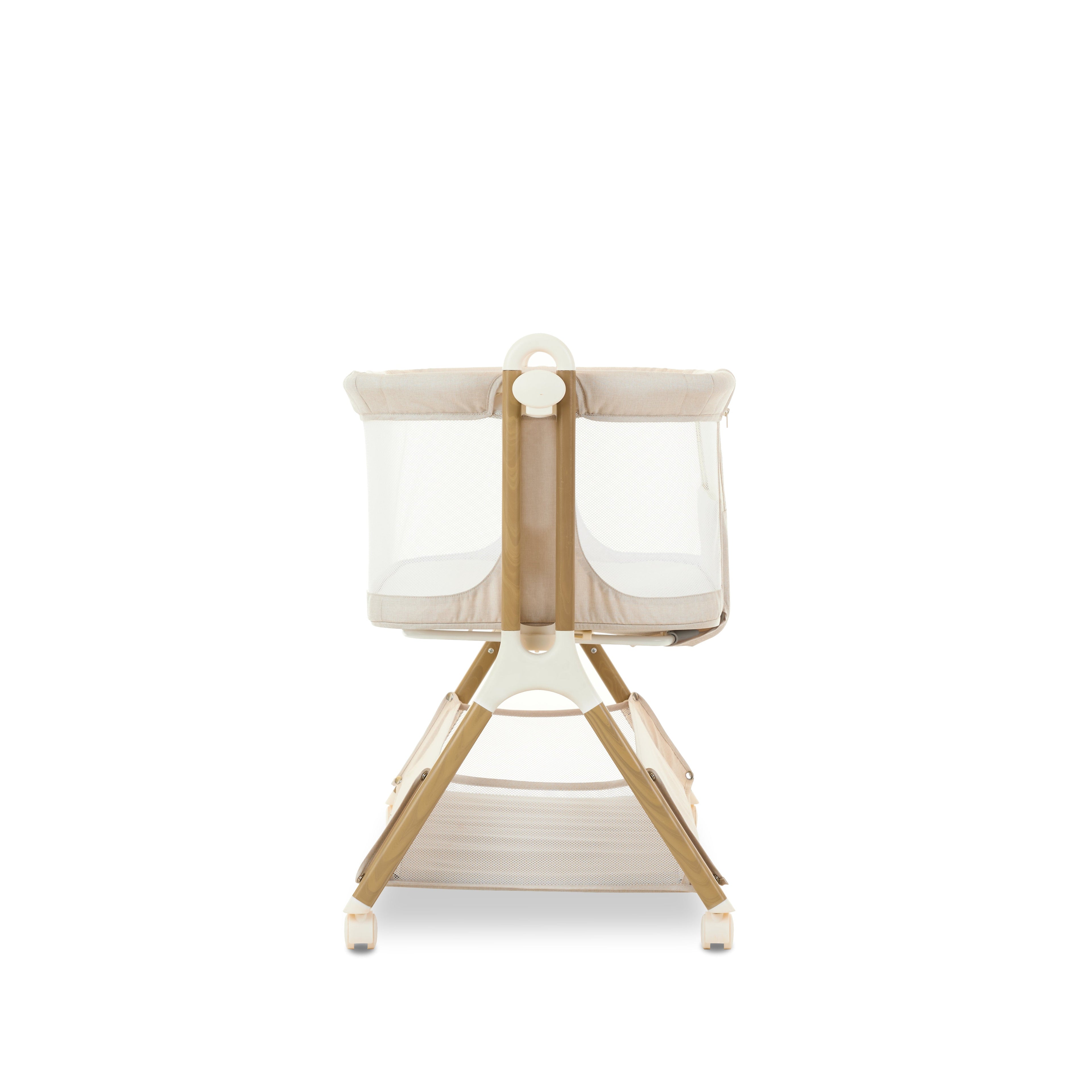 Obaby Cloud Bedside Crib - Oatmeal