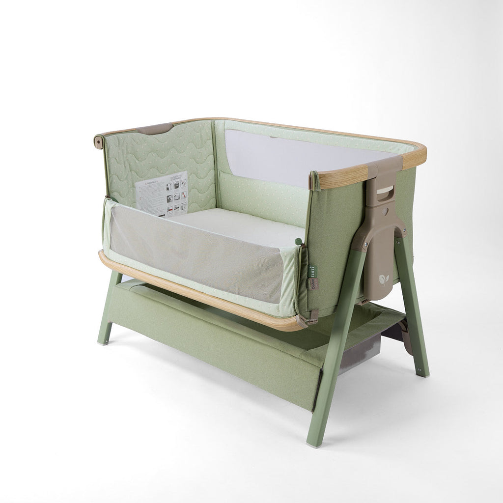 Tutti Bambini CoZee Air 2 Bedside Crib - Drifted Oak / Eucalyptus