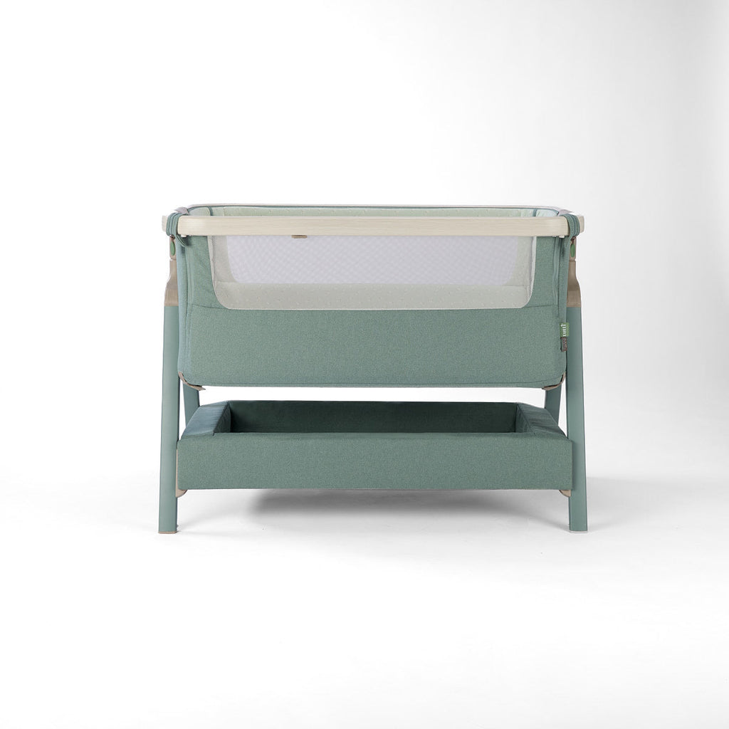 Tutti Bambini CoZee Air 2 Bedside Crib - Whitewash / Kelp