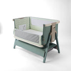 Tutti Bambini CoZee Air 2 Bedside Crib - Whitewash / Kelp