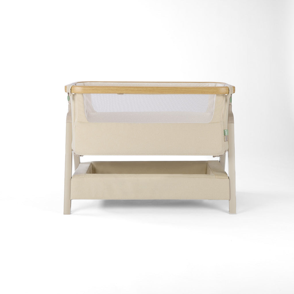 Tutti Bambini CoZee Air 2 Bedside Crib - Toasted Oak / Sand