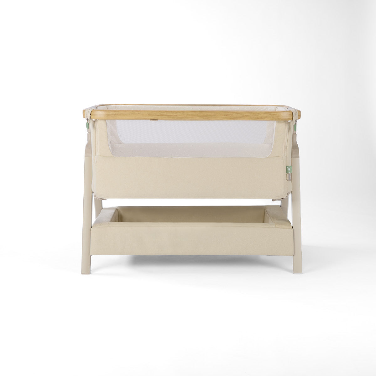 Tutti Bambini CoZee Air 2 Bedside Crib - Toasted Oak / Sand