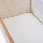 Tutti Bambini CoZee Air 2 Bedside Crib - Toasted Oak / Sand