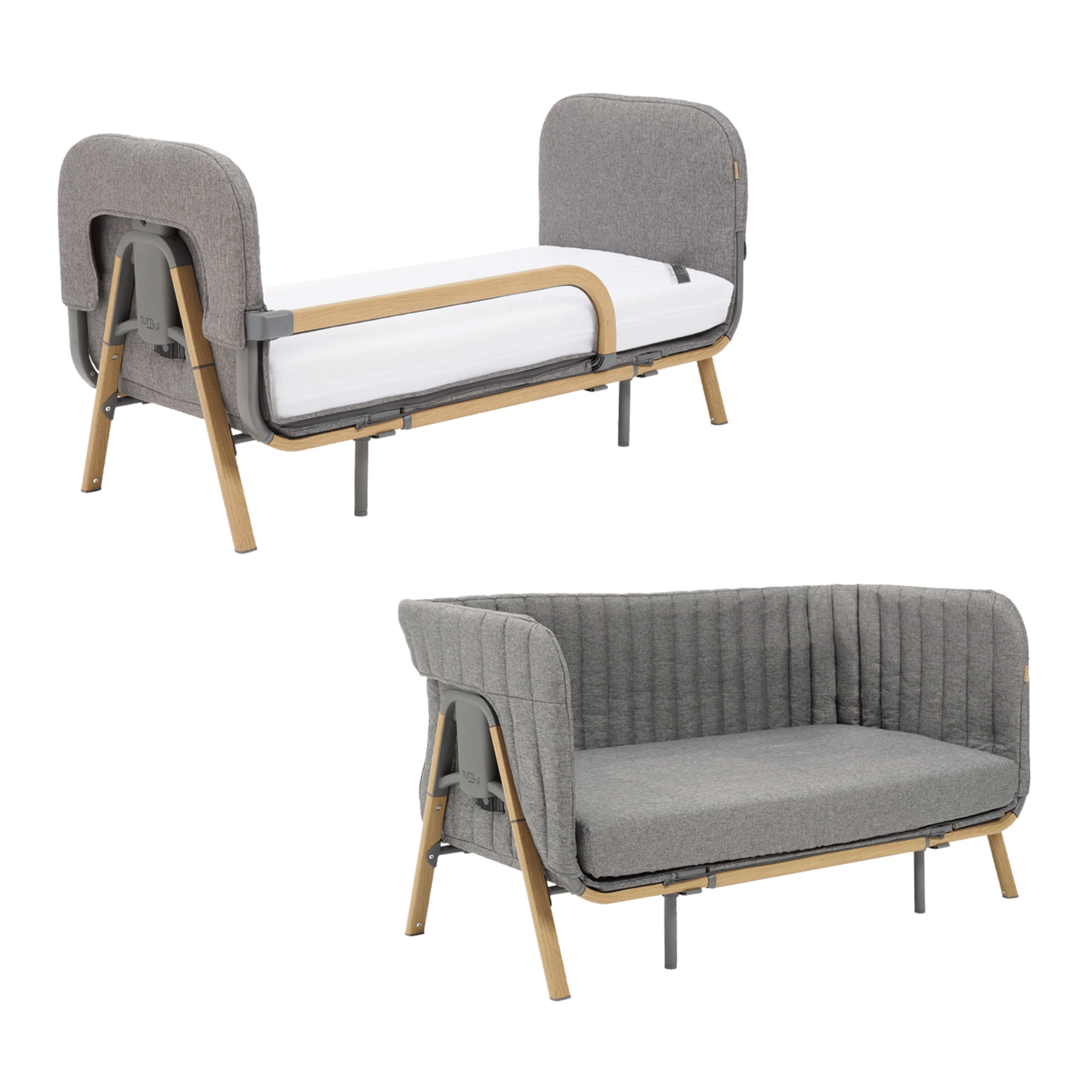 Tutti Bambini CoZee XL Junior Bed & Sofa Expansion Pack - Oak & Charcoal