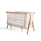 Tutti Bambini CoZee XL Bedside Crib & Cot - Scandinavian Walnut & Ecru