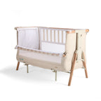 Tutti Bambini CoZee XL Bedside Crib & Cot - Scandinavian Walnut & Ecru