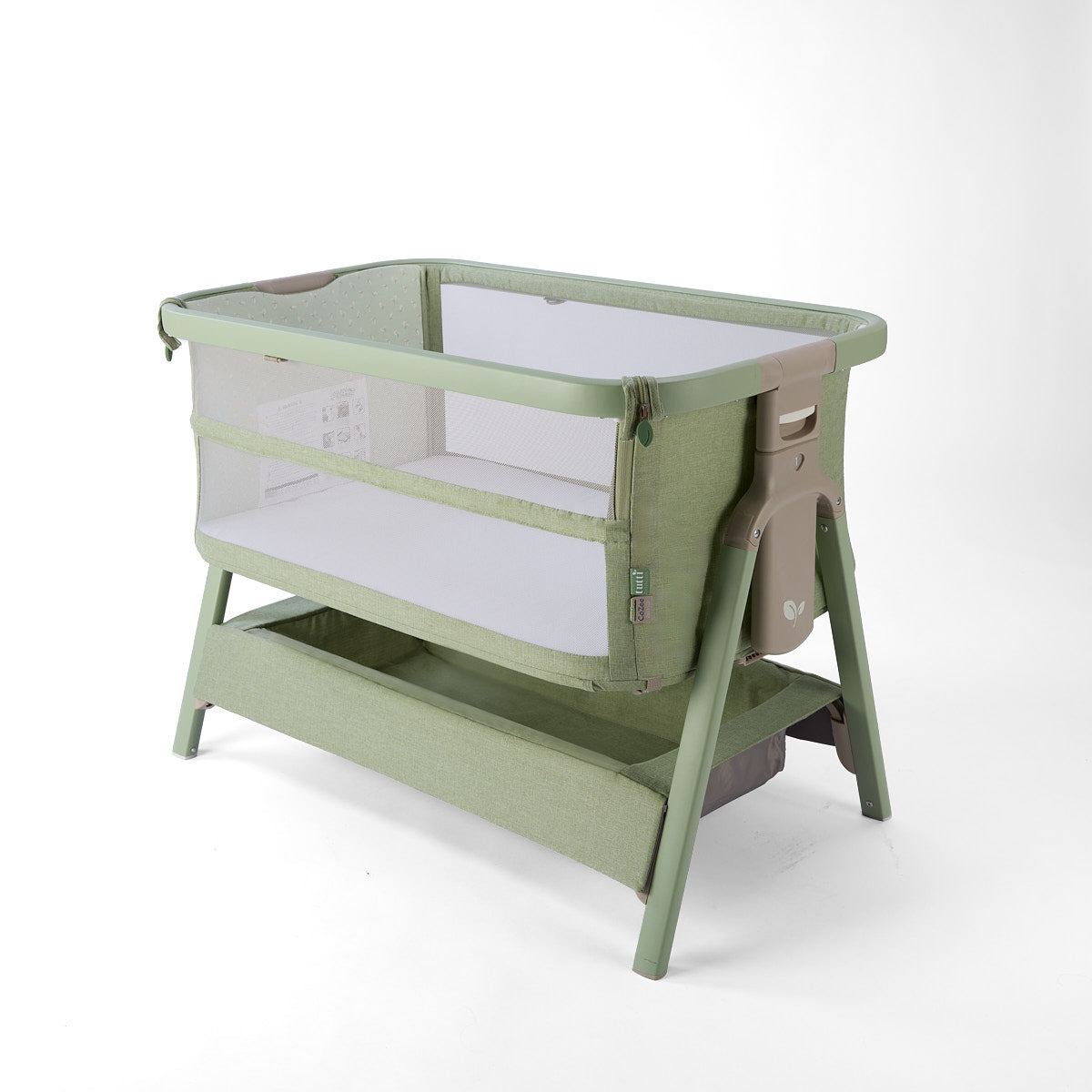 Tutti Bambini CoZee Zen Bedside Crib - Eucalyptus