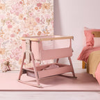 Tutti Bambini CoZee Air 2 Bedside Crib - Drifted Oak / Blush