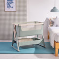 Tutti Bambini CoZee Air 2 Bedside Crib - Whitewash / Kelp