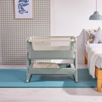 Tutti Bambini CoZee Air 2 Bedside Crib - Whitewash / Kelp