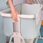 Tutti Bambini CoZee Air 2 Bedside Crib - Whitewash / Kelp