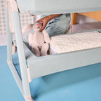 Tutti Bambini CoZee Air 2 Bedside Crib - Whitewash / Kelp