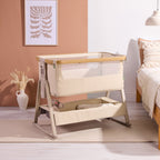 Tutti Bambini CoZee Air 2 Bedside Crib - Toasted Oak / Sand