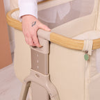 Tutti Bambini CoZee Air 2 Bedside Crib - Toasted Oak / Sand
