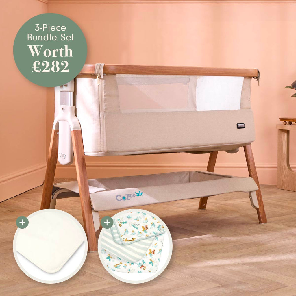 Tutti Bambini CoZee Air Bedside Crib & Bedding Bundle - Run Wild