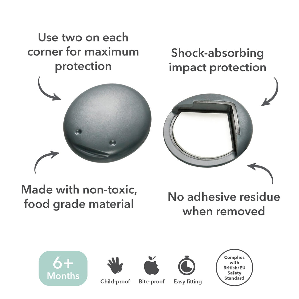 Fred Safety Adhesive Corner Protector (x8) - Dark Grey