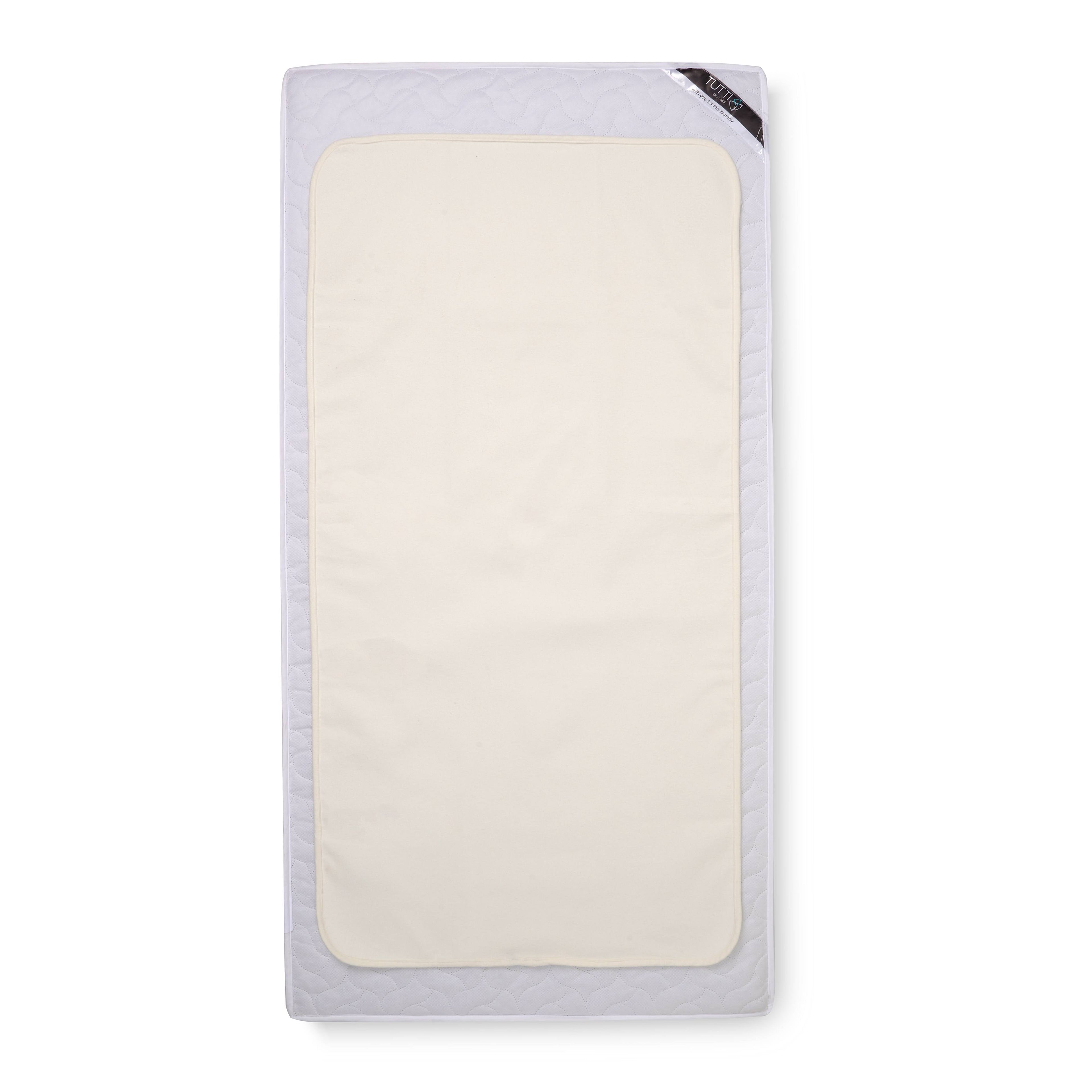 Tutti Bambini Essentials Alba Mini Cot Bed, Mattress & Bedding Bundle - White