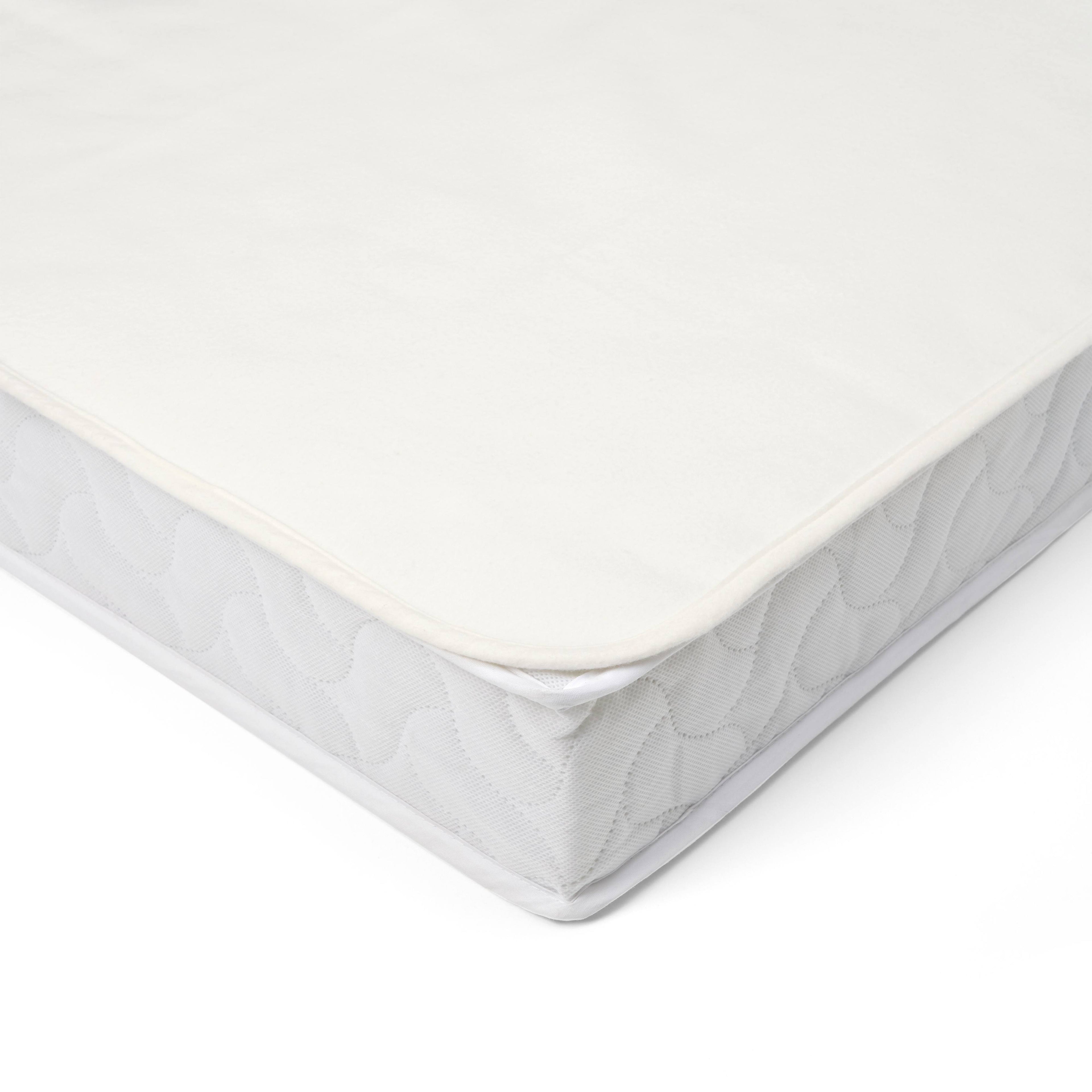 Tutti Bambini Essentials Alba Mini Cot Bed, Mattress & Bedding Bundle - White